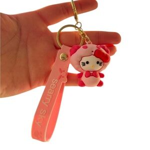 Sanrio Hello Kitty Pink Keychain Bag Accessory Wristlet